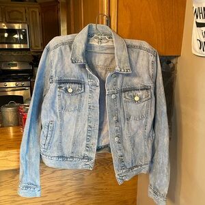 Vintage GAP 1969 Light Wash Denim Blue Jean Jacket Size Small